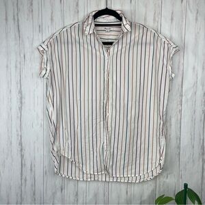 Madewell rainbow button down XS